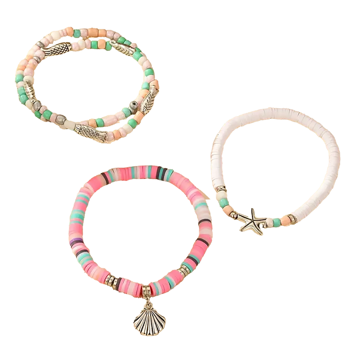 4pcs Bohemian Assorted Bracelet Set