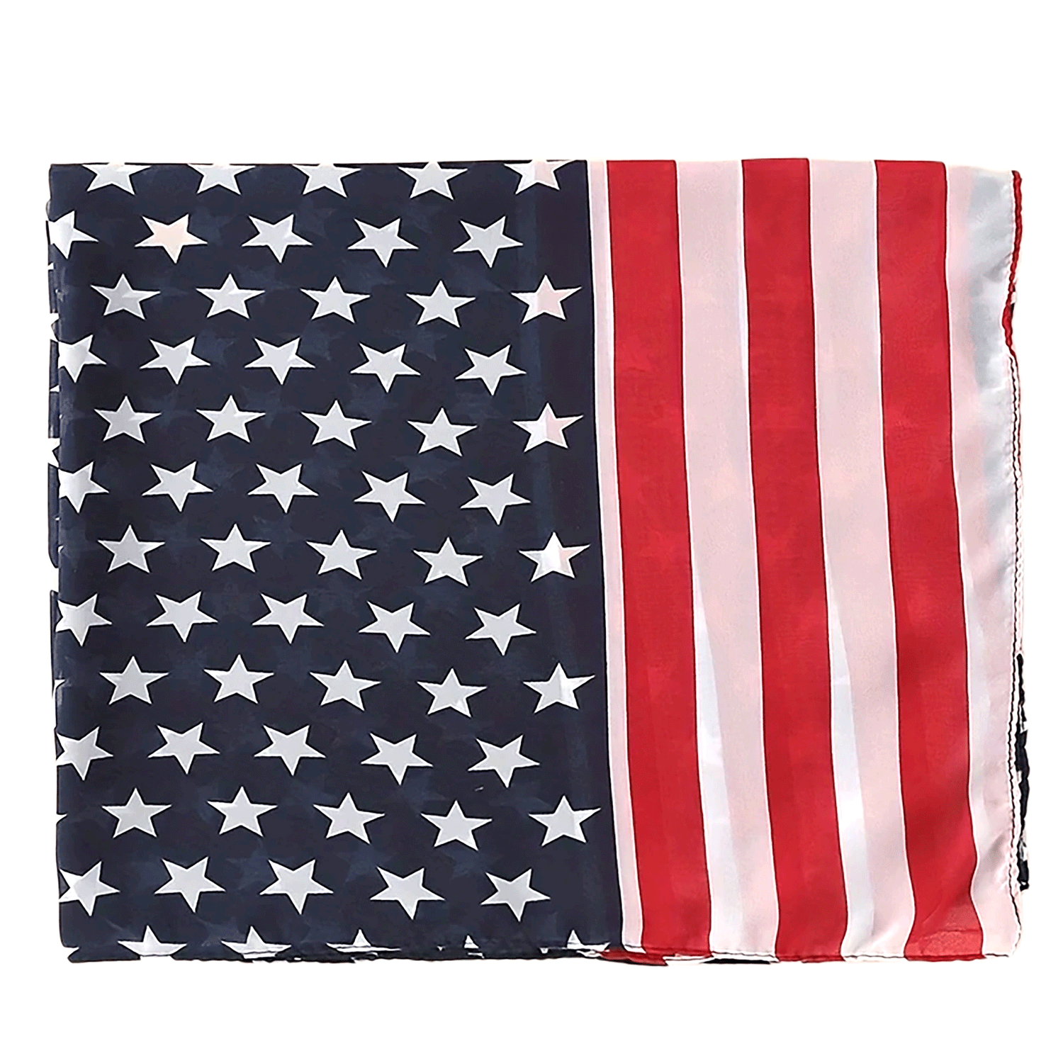 USA Flag Print Chiffon Scarf