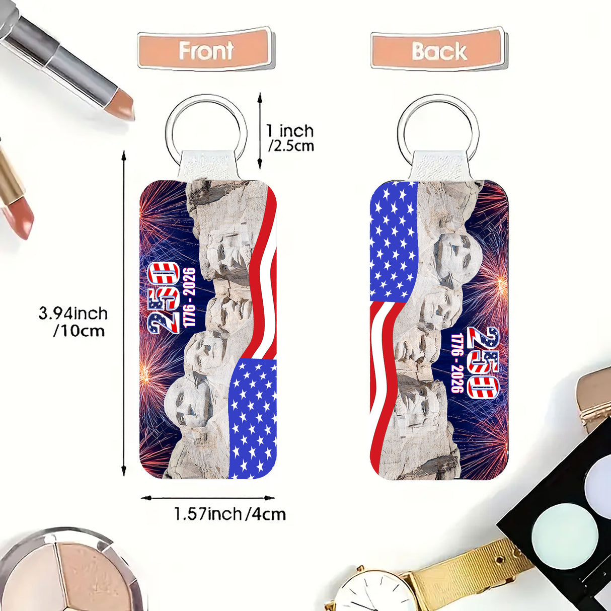 250 American Lipstick Case Key Chain
