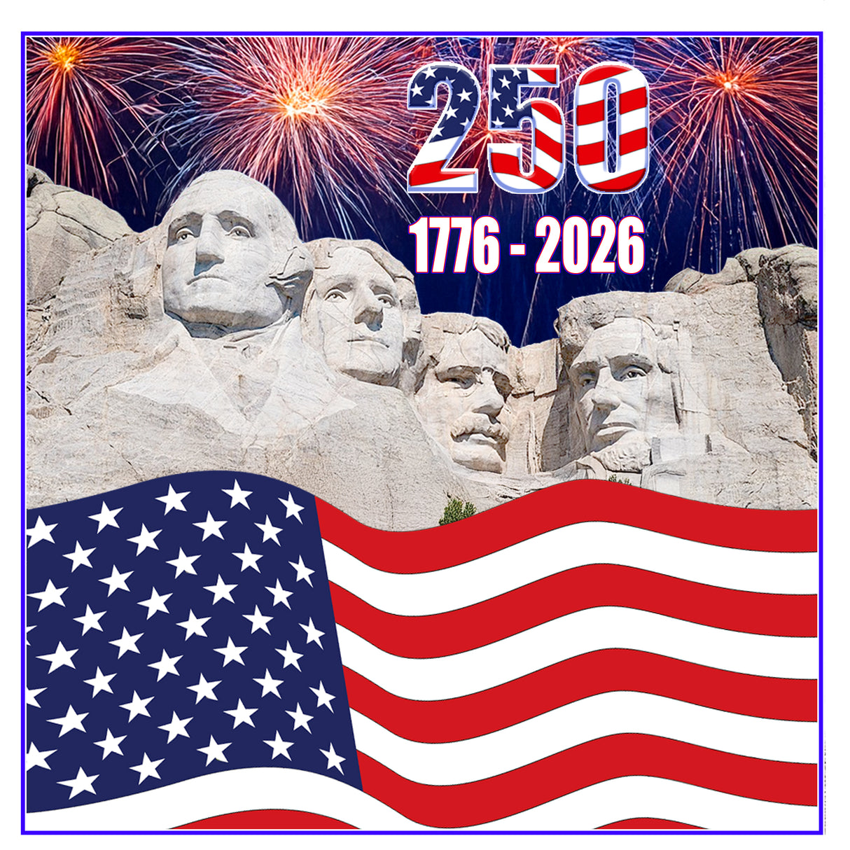 250 American Birthday Magnet