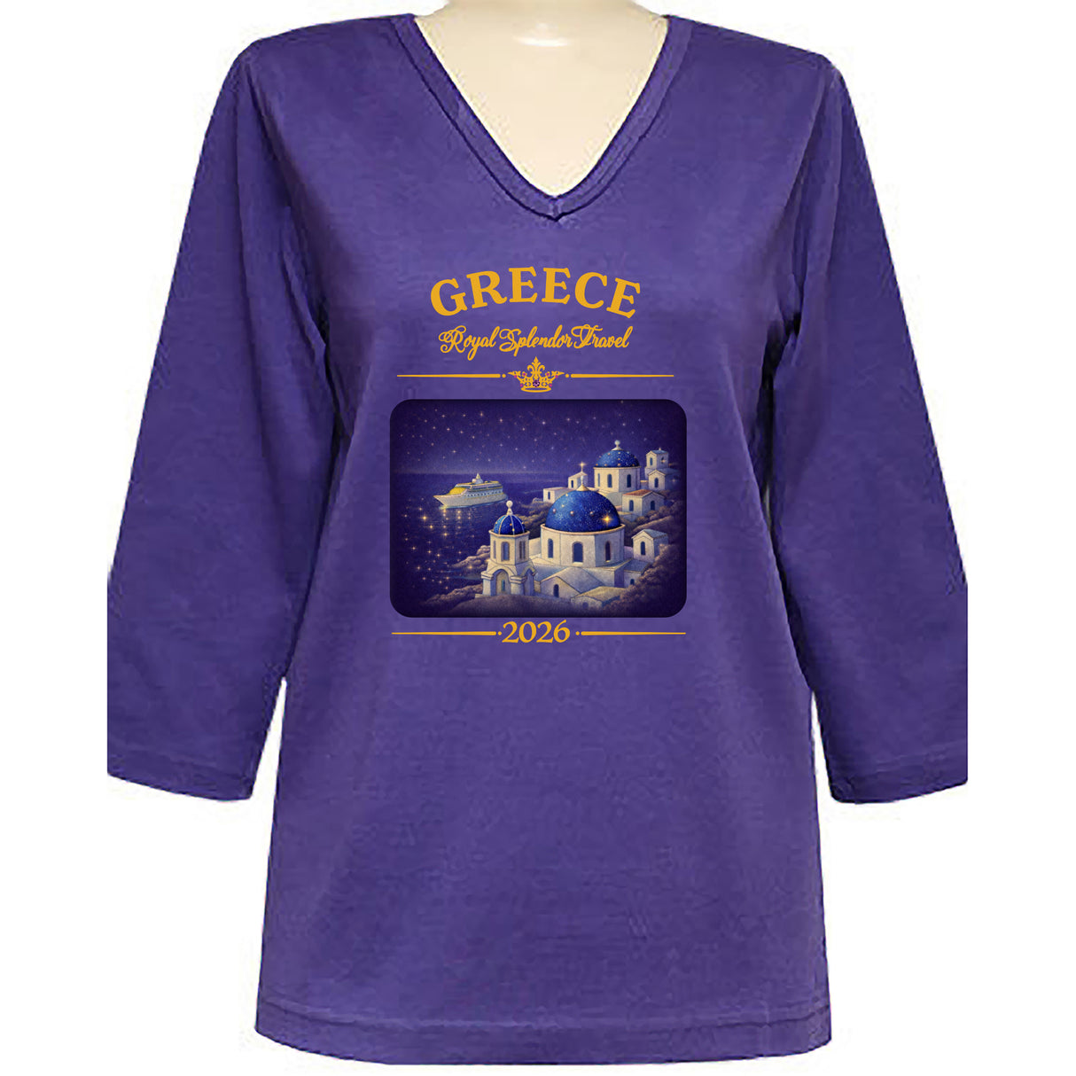 Greece 3/4 V-Neck Classic