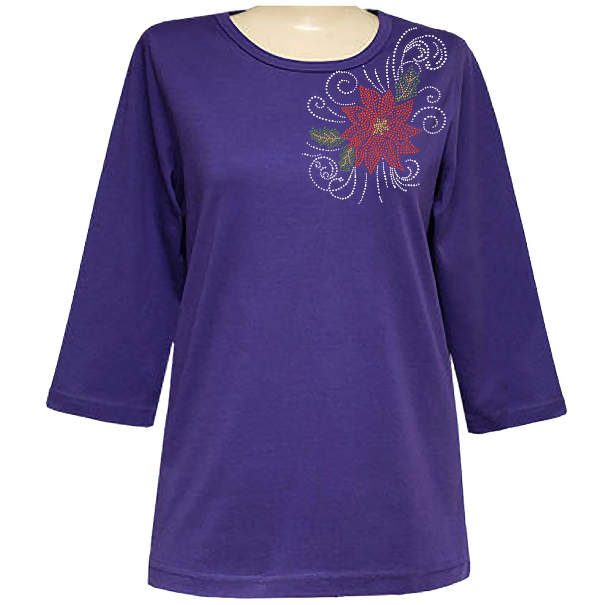 Poinsettia 3/4 Scoop Classic Shirt