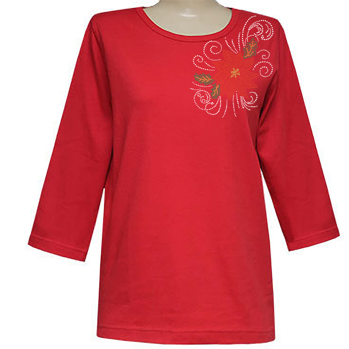 Poinsettia 3/4 Scoop Classic Shirt