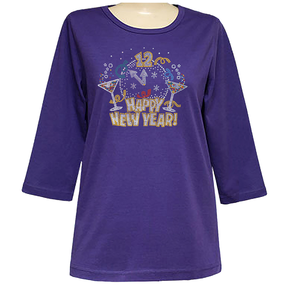 New Year Clock 3/4 Scoop Classic Shirt