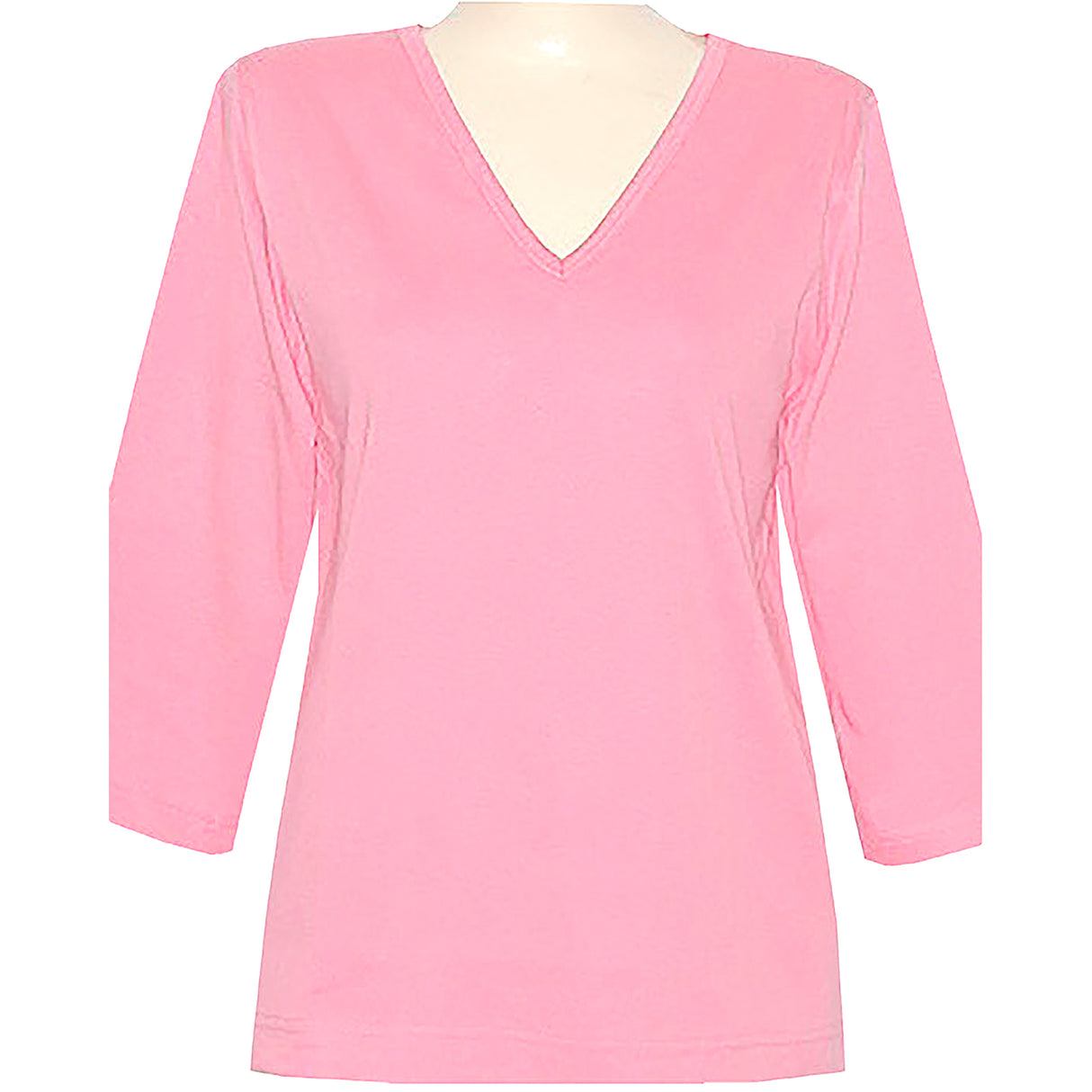 Blank Pink Lavender 3/4 V-Neck Classic