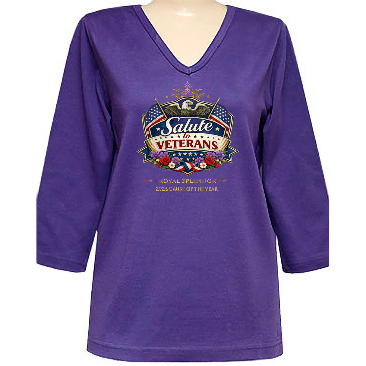 Salute to Veterans 3/4 V-Neck Classic