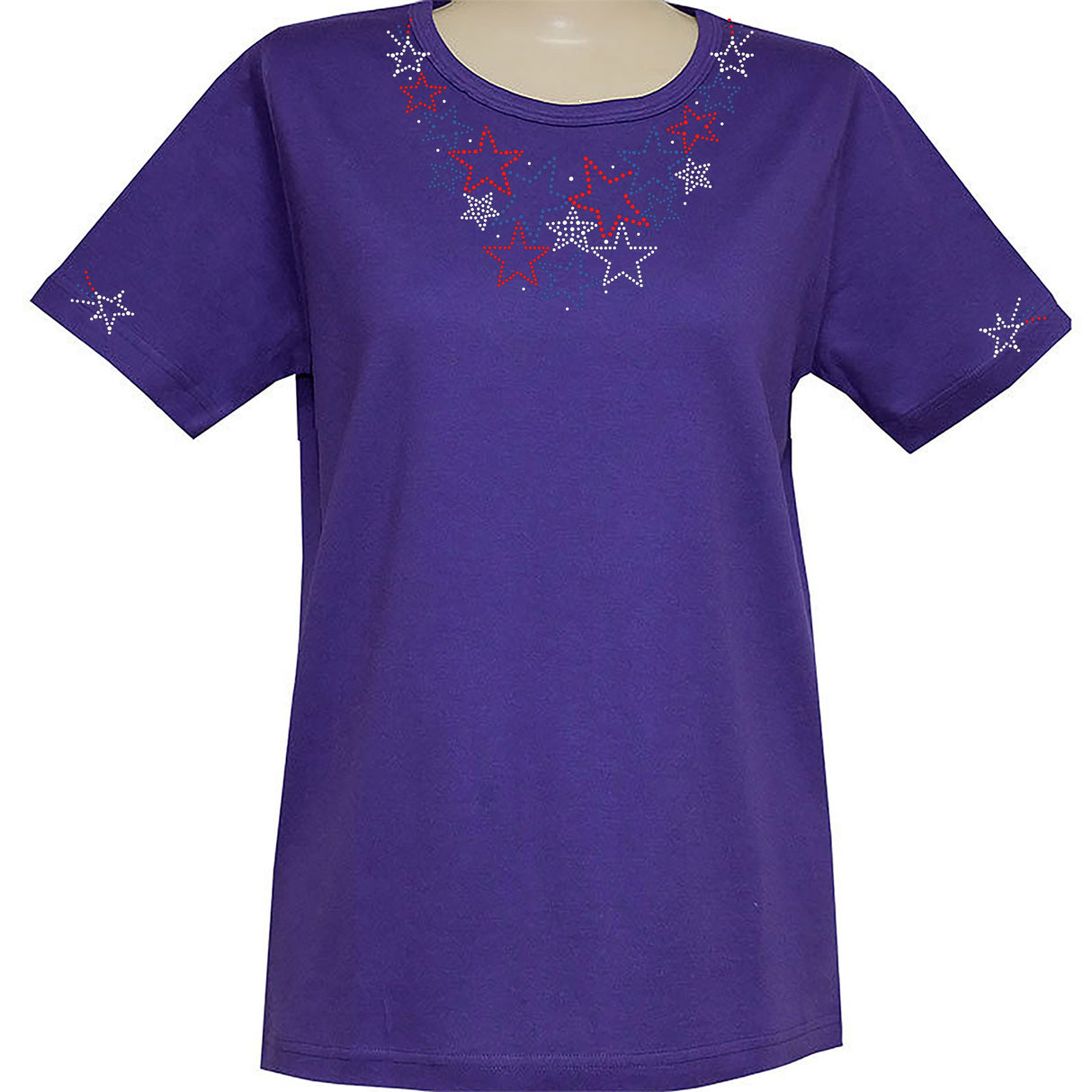 Americana Shooting Stars Short Sleeve Scoop Neck