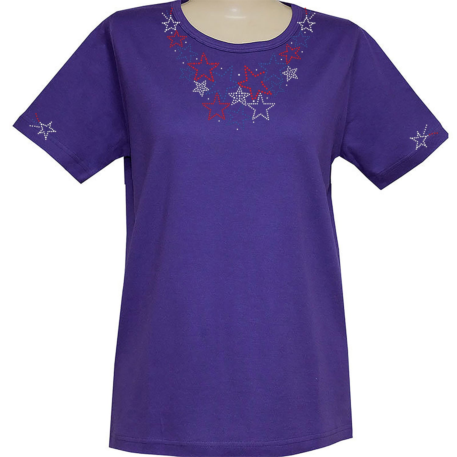 Americana Shooting Stars Short Sleeve Scoop Neck
