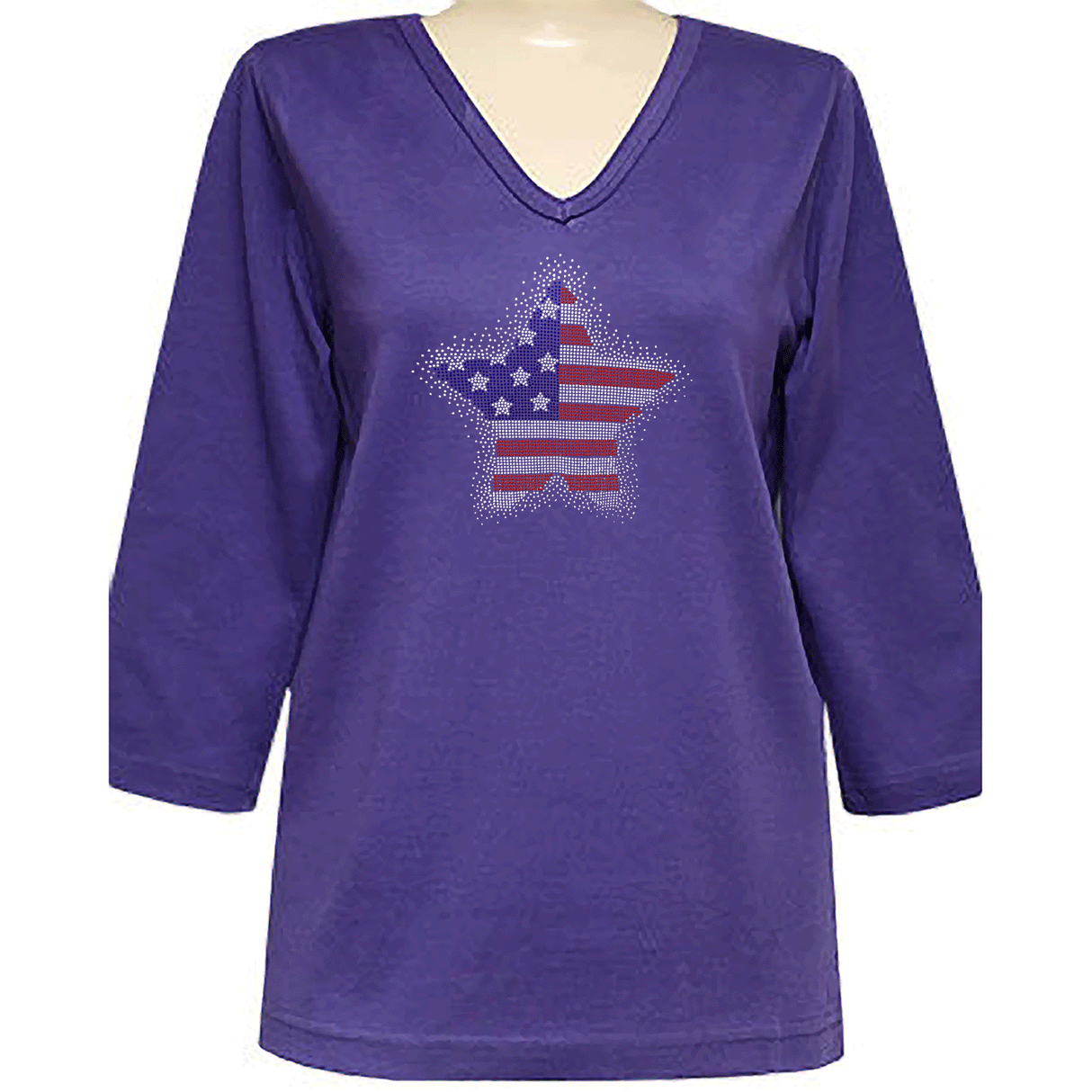 Americana Big Star 3/4 V-Neck Shirt