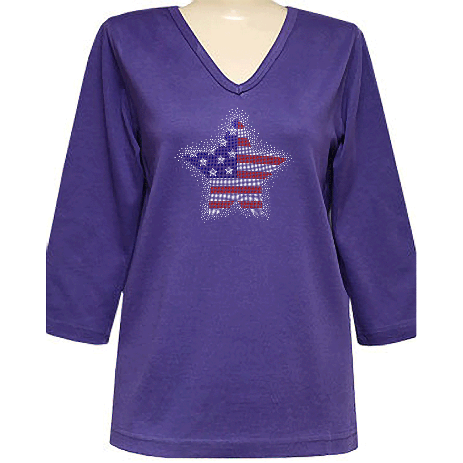 Americana Big Star 3/4 V-Neck Shirt