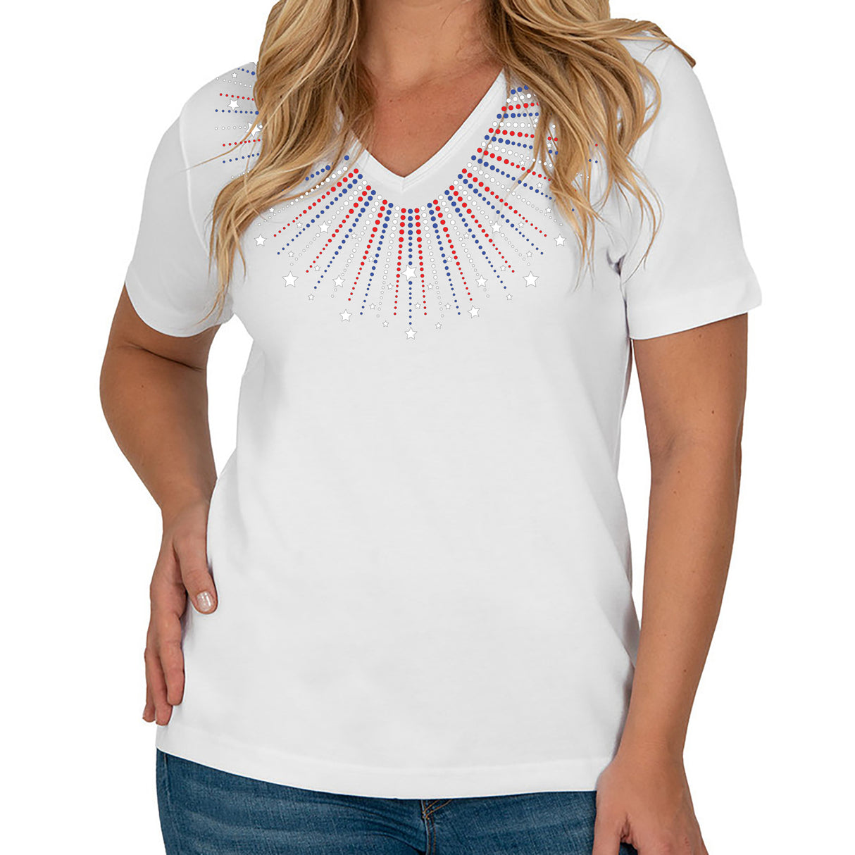 American Fireworks 3/4 V-Neck Shirt