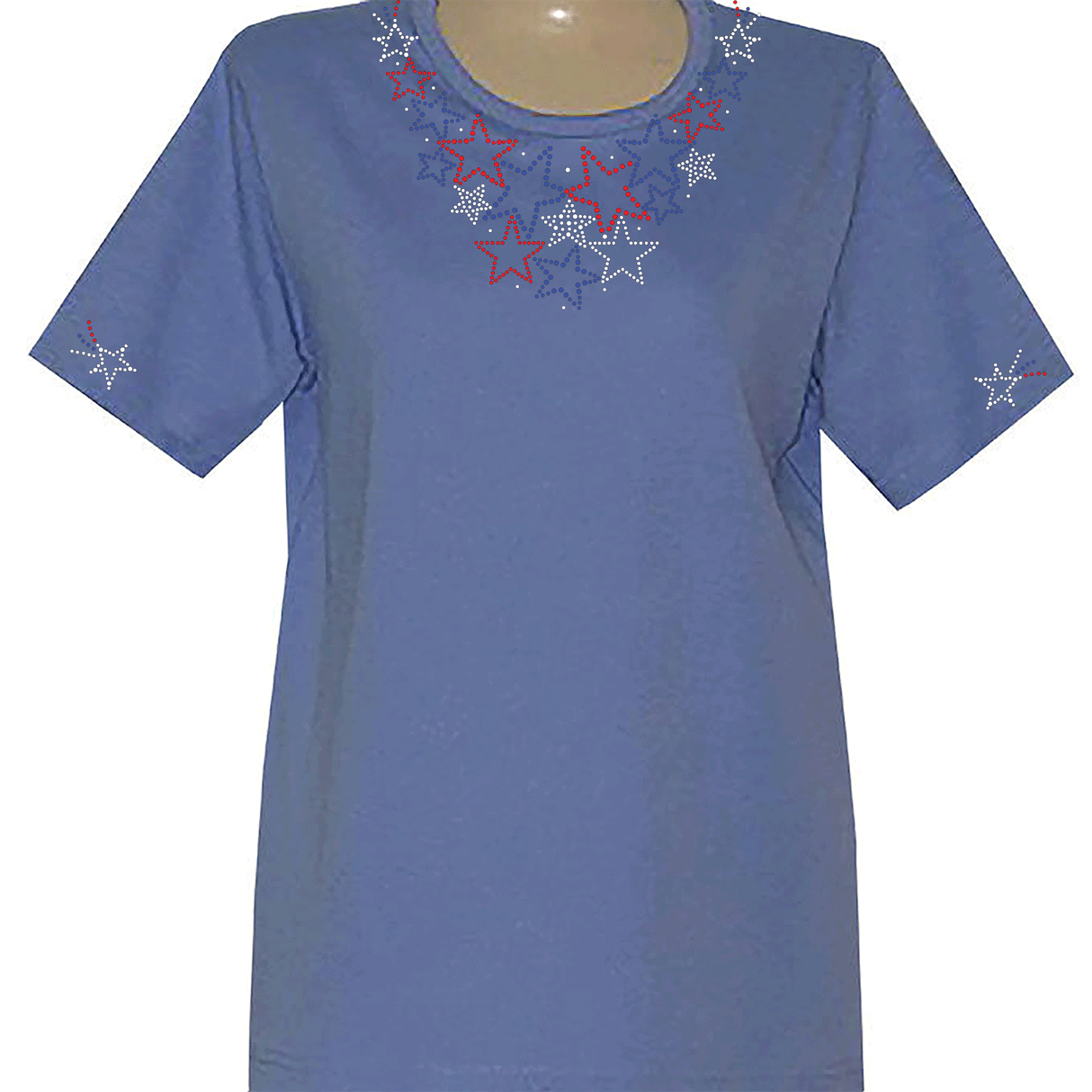Americana Shooting Stars Short Sleeve Scoop Neck