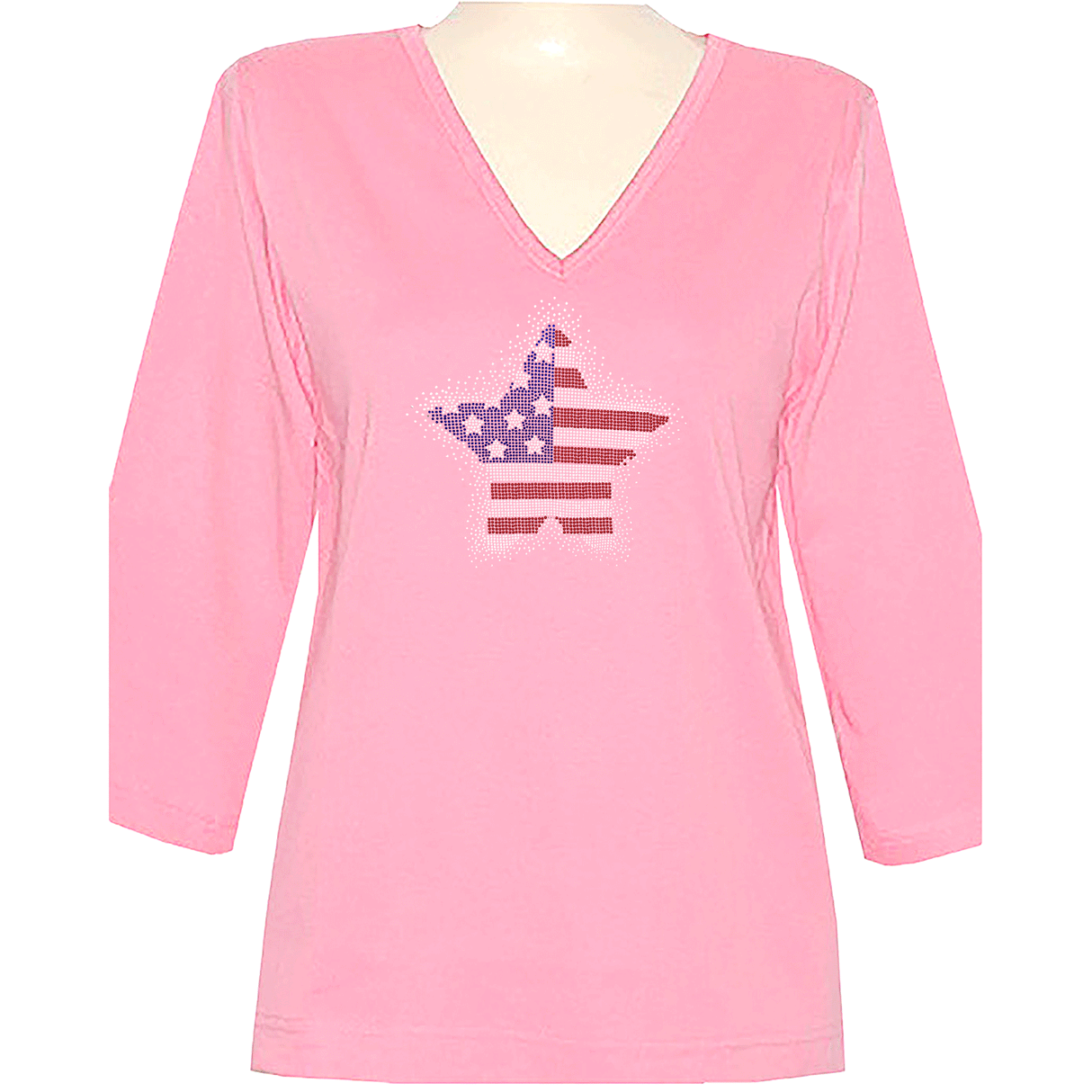 Americana Big Star 3/4 V-Neck Shirt