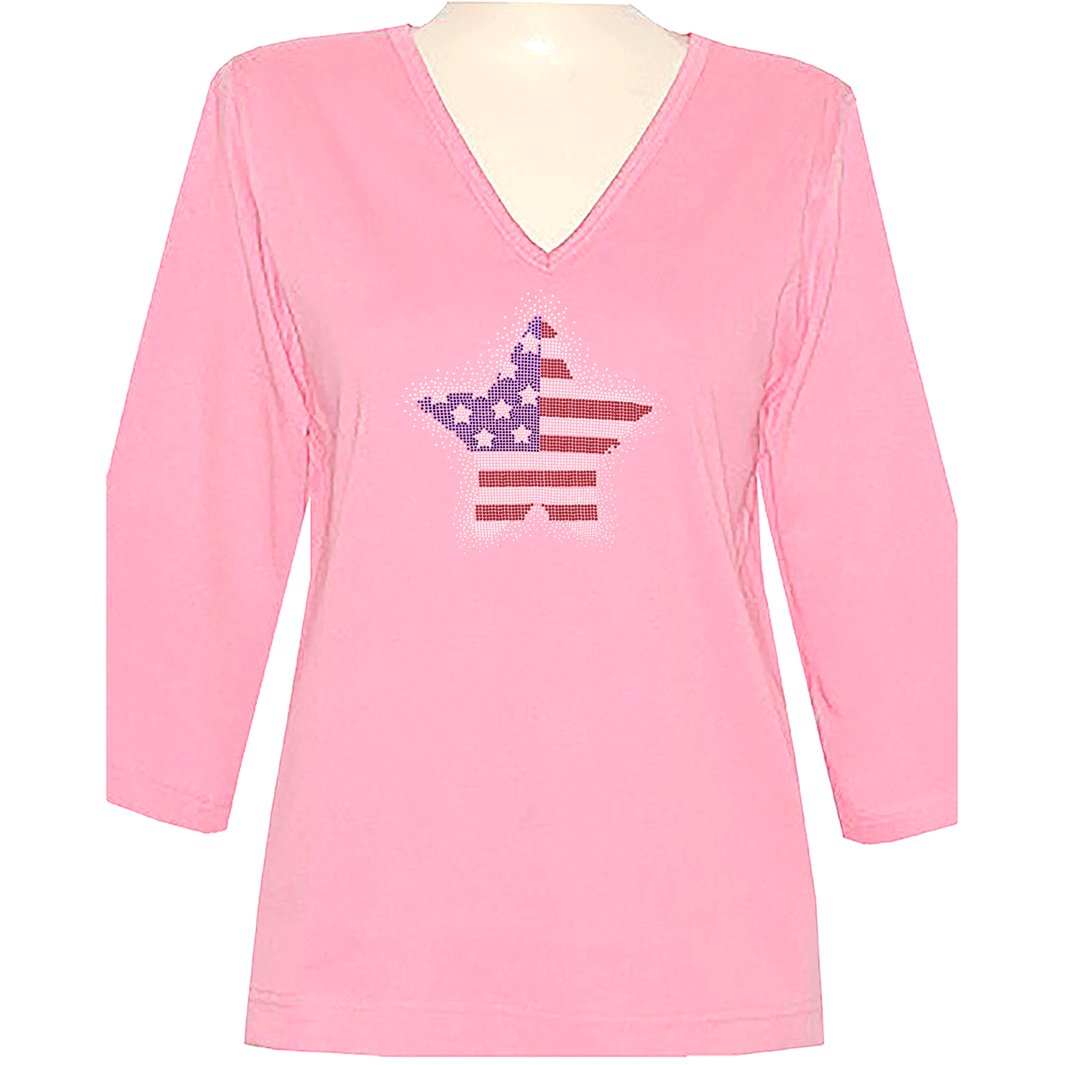 Americana Big Star 3/4 V-Neck Shirt