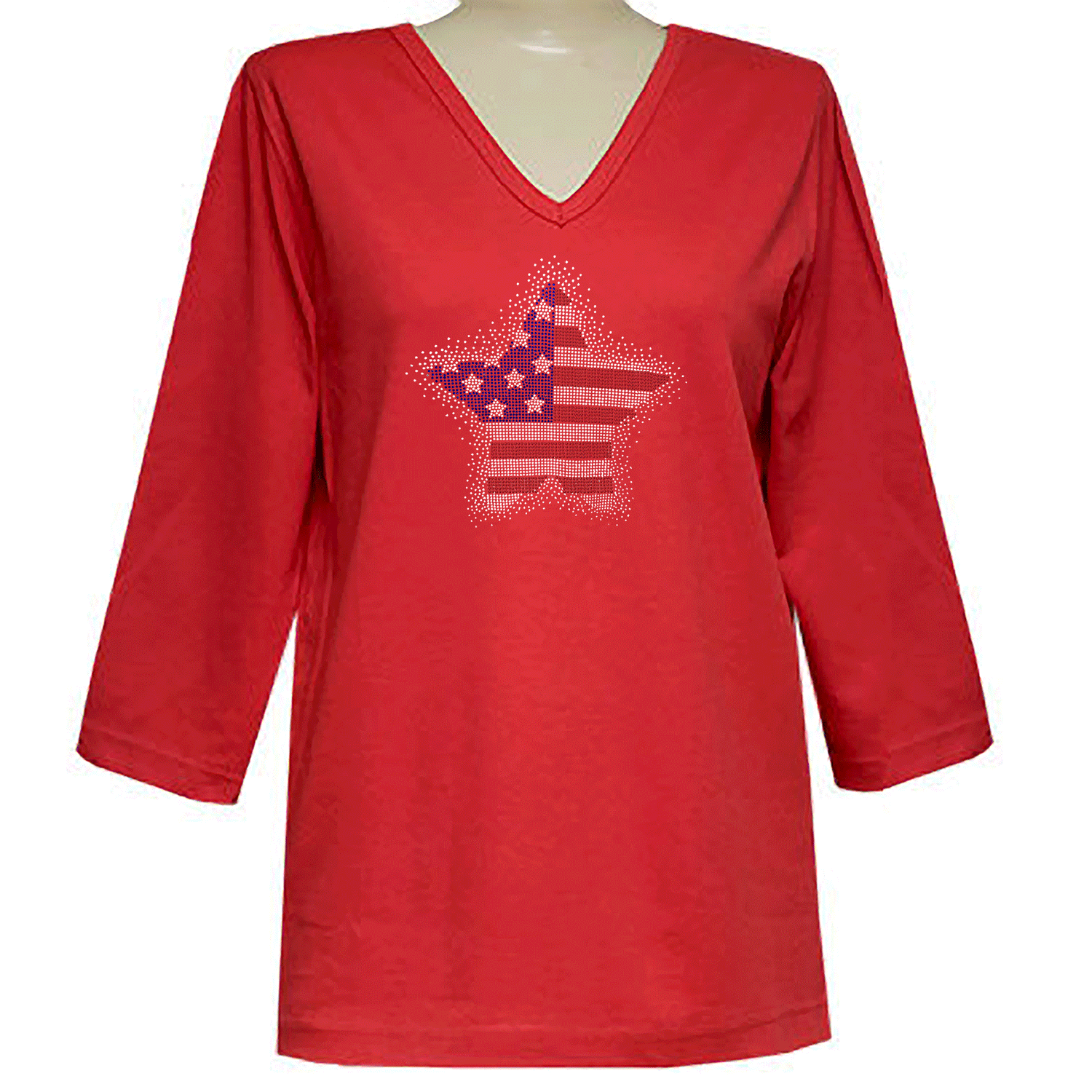 Americana Big Star 3/4 V-Neck Shirt