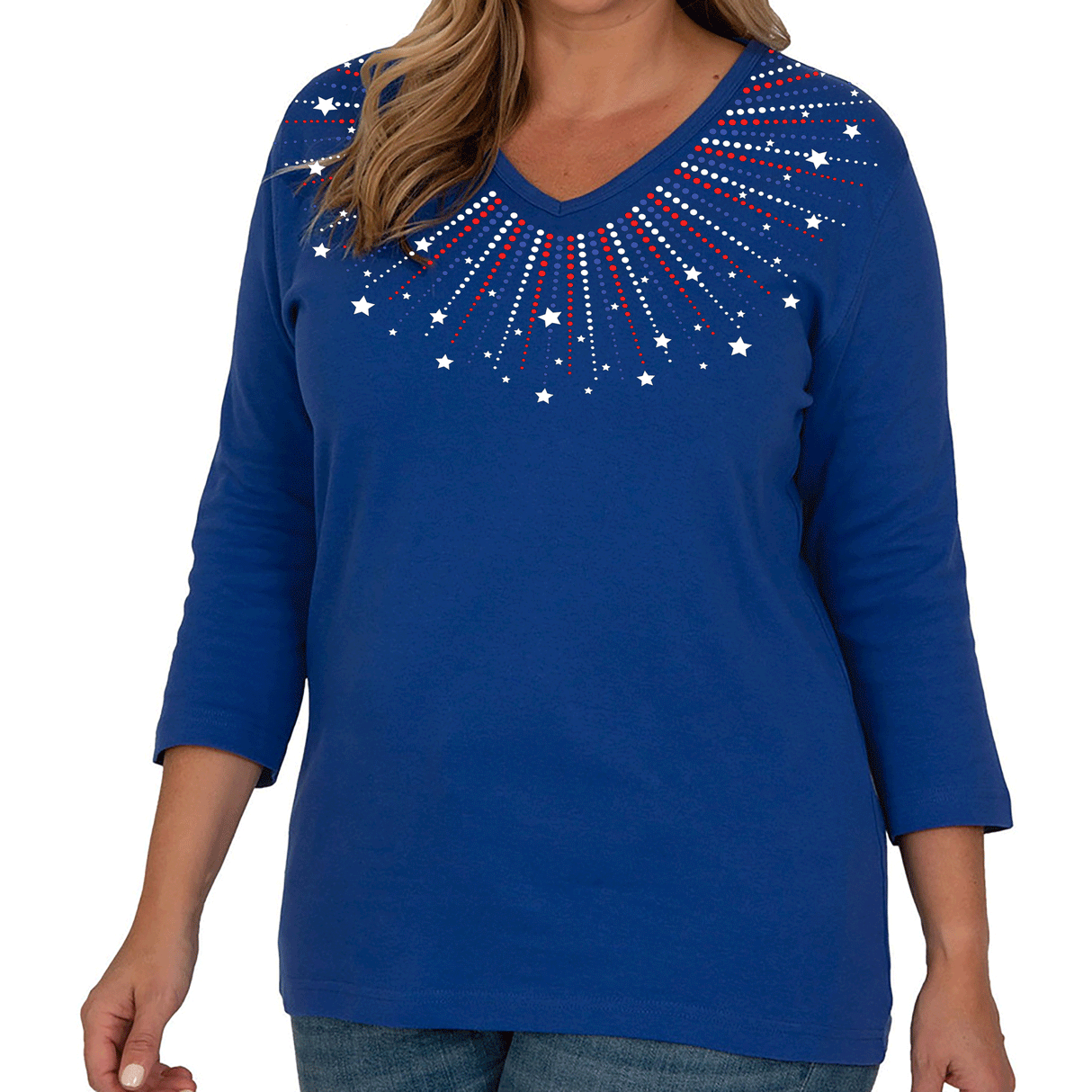American Fireworks 3/4 V-Neck Shirt