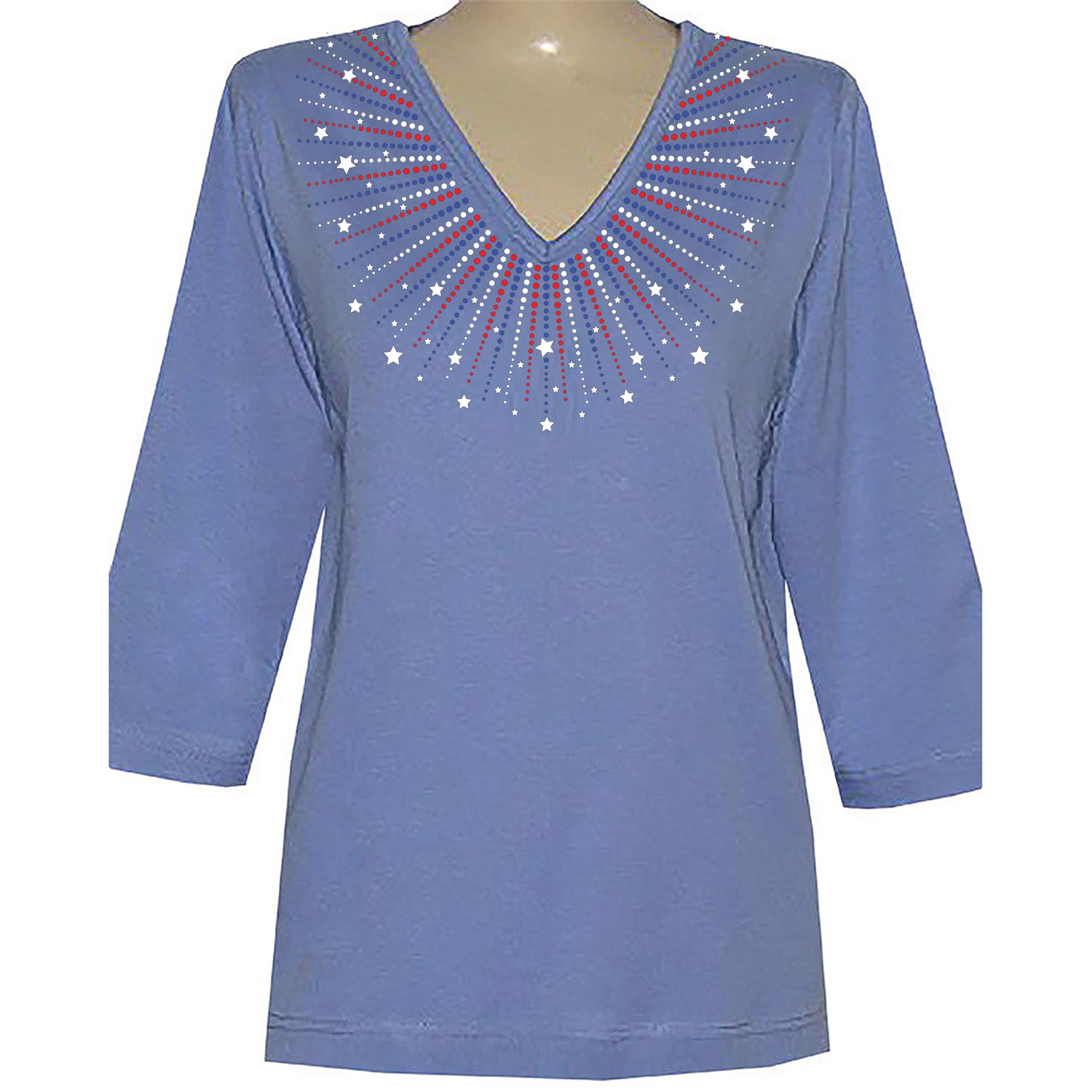 American Fireworks 3/4 V-Neck Shirt