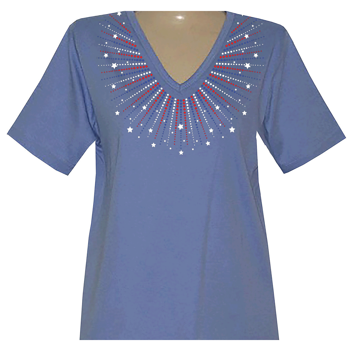 American Fireworks Short Sleeve V Neck