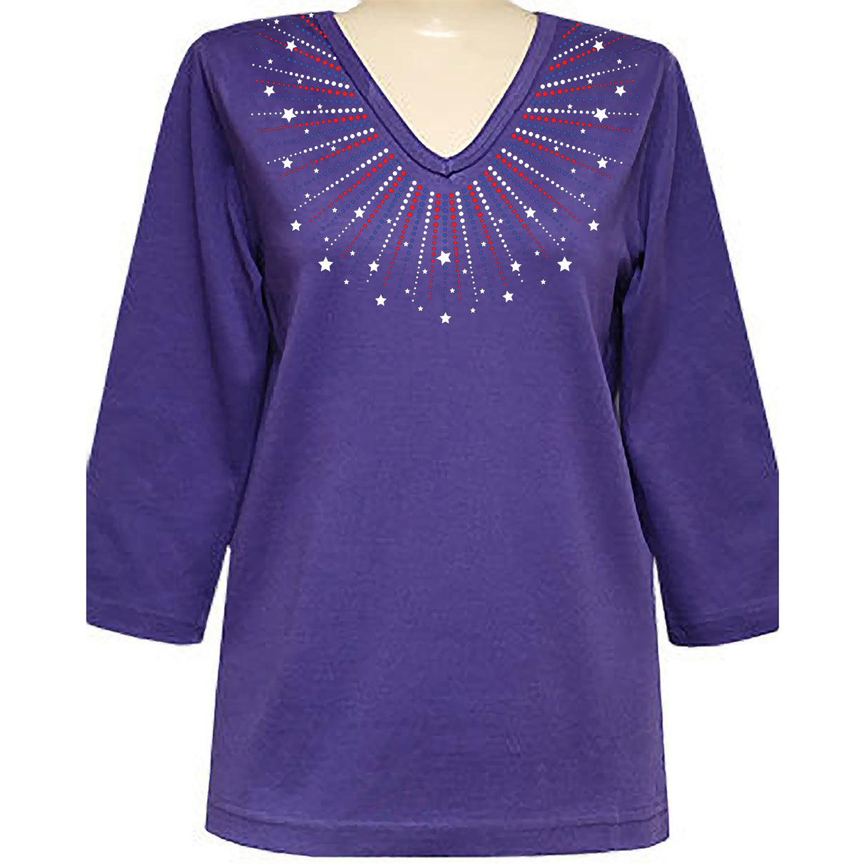 American Fireworks 3/4 V-Neck Shirt