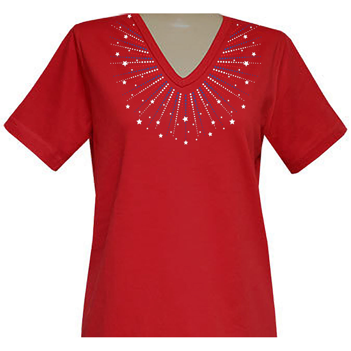American Fireworks Short Sleeve V Neck