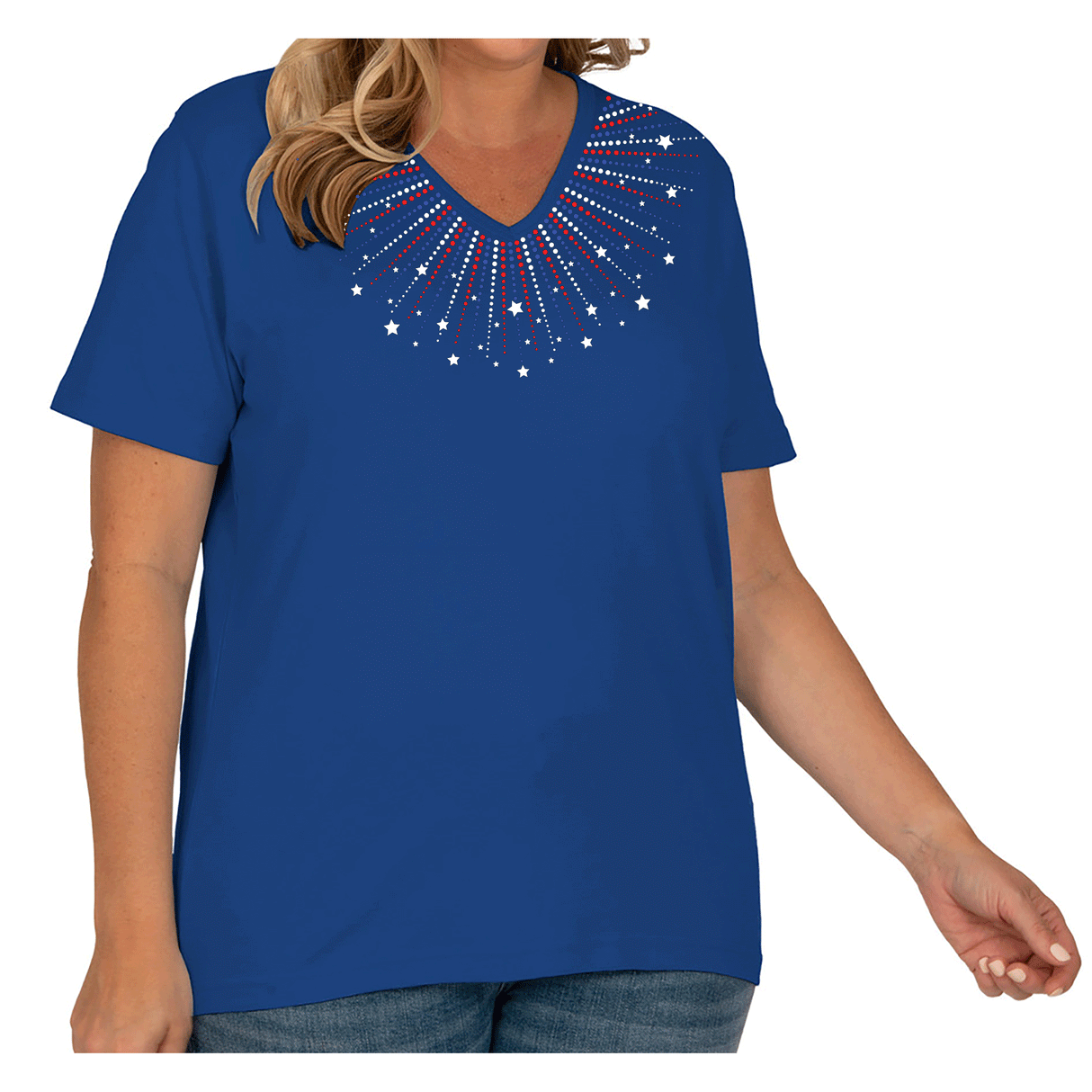American Fireworks Short Sleeve V Neck