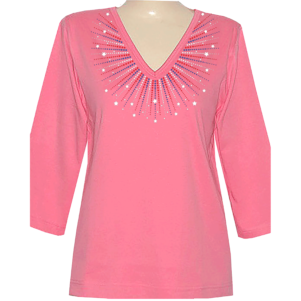 American Fireworks 3/4 V-Neck Shirt