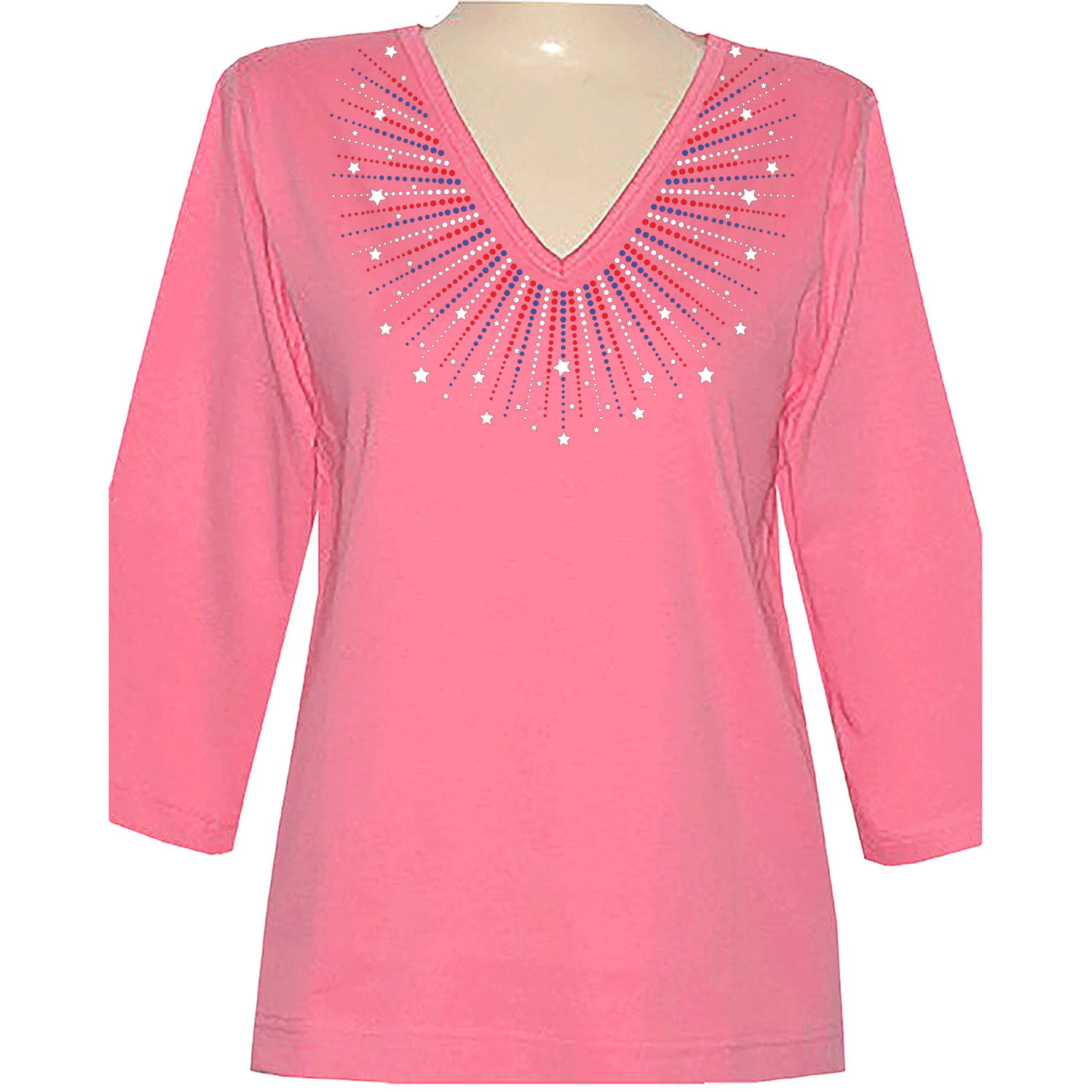 American Fireworks 3/4 V-Neck Shirt