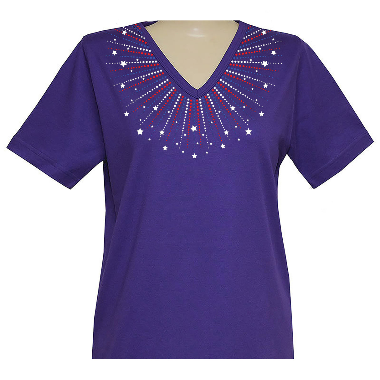 American Fireworks Short Sleeve V Neck