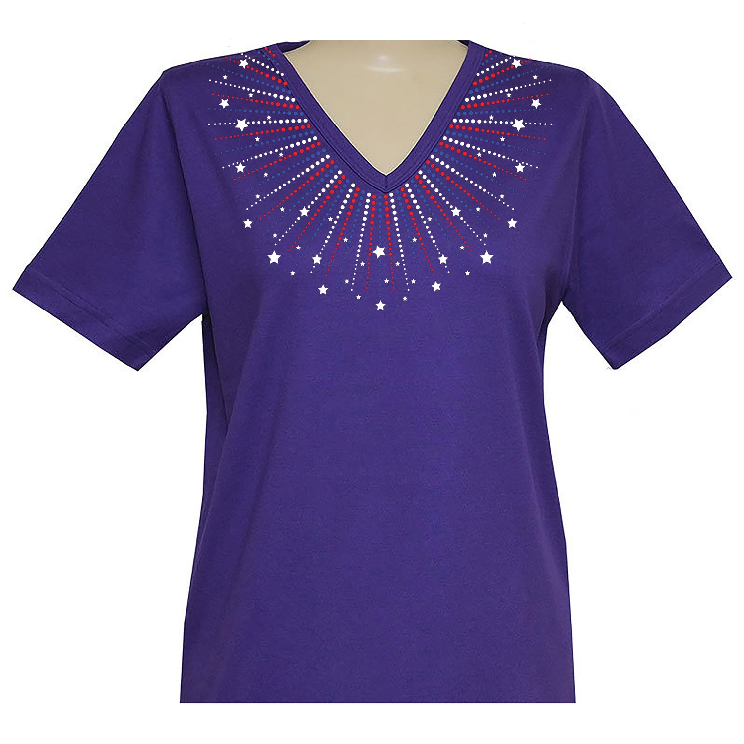 American Fireworks Short Sleeve V Neck