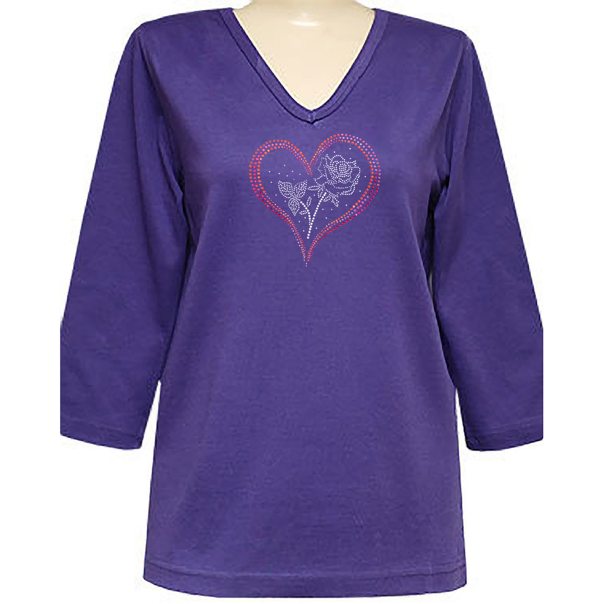 Mandy Valentines 3/4 V-Neck Classic