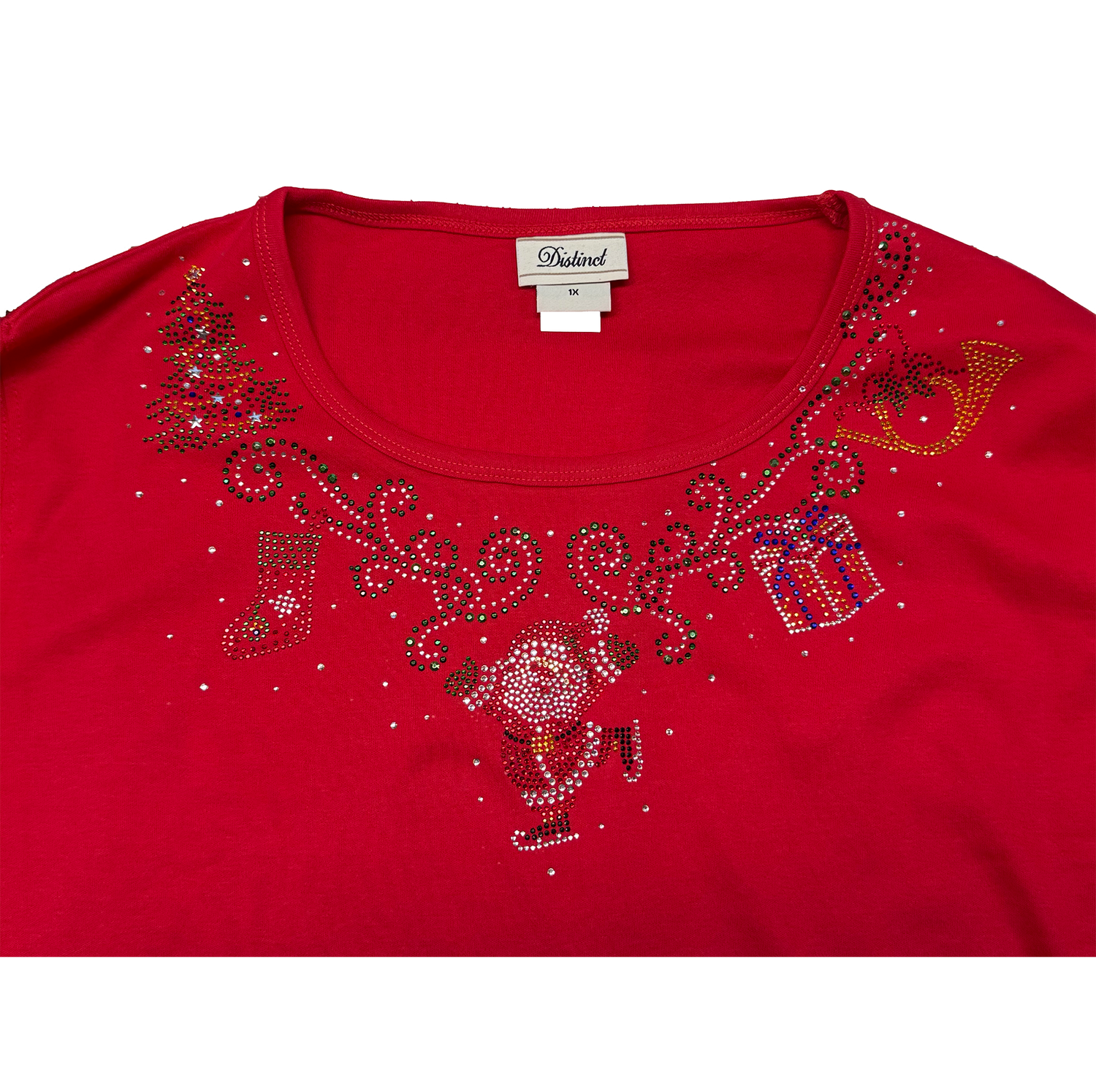 Xmas 3/4 Sleeve Scoop Top