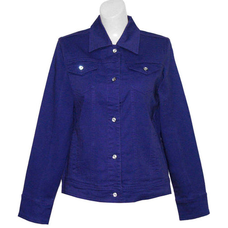 Blank Classic Purple or Red Denim Jacket Apparel Las Olas International Fashion S Purple
