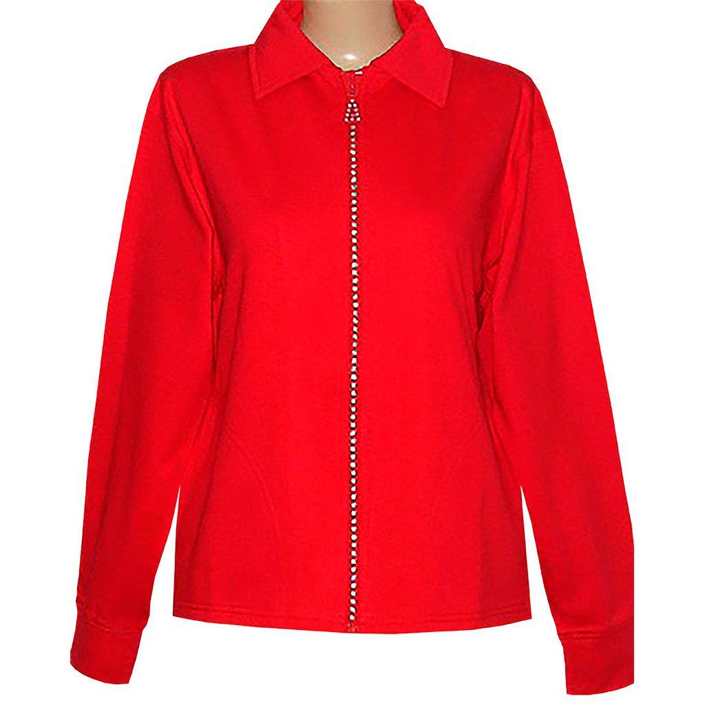Blank Crystal Purple or Red Classic Cardigan Apparel Las Olas International Fashion M Red
