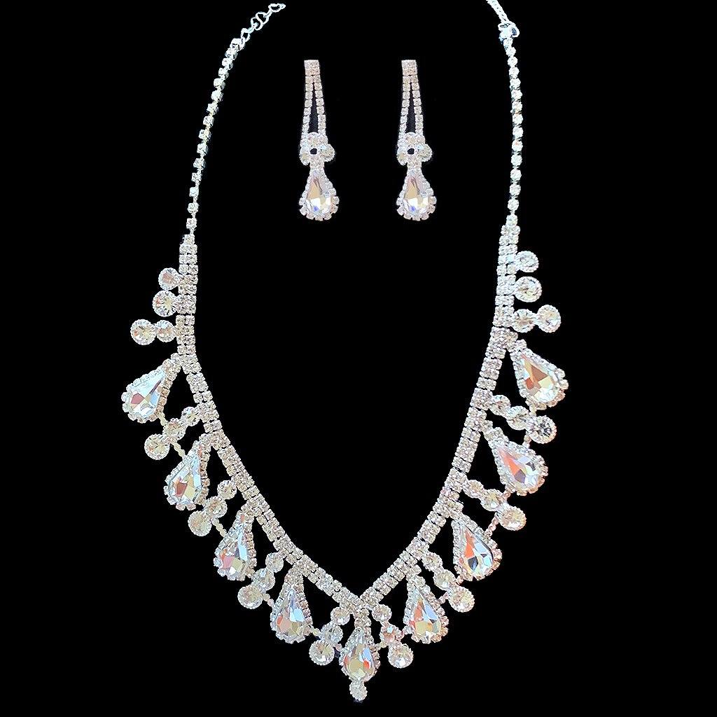 Roxanne Necklace Set Jewelry Red Sun Trading Clear