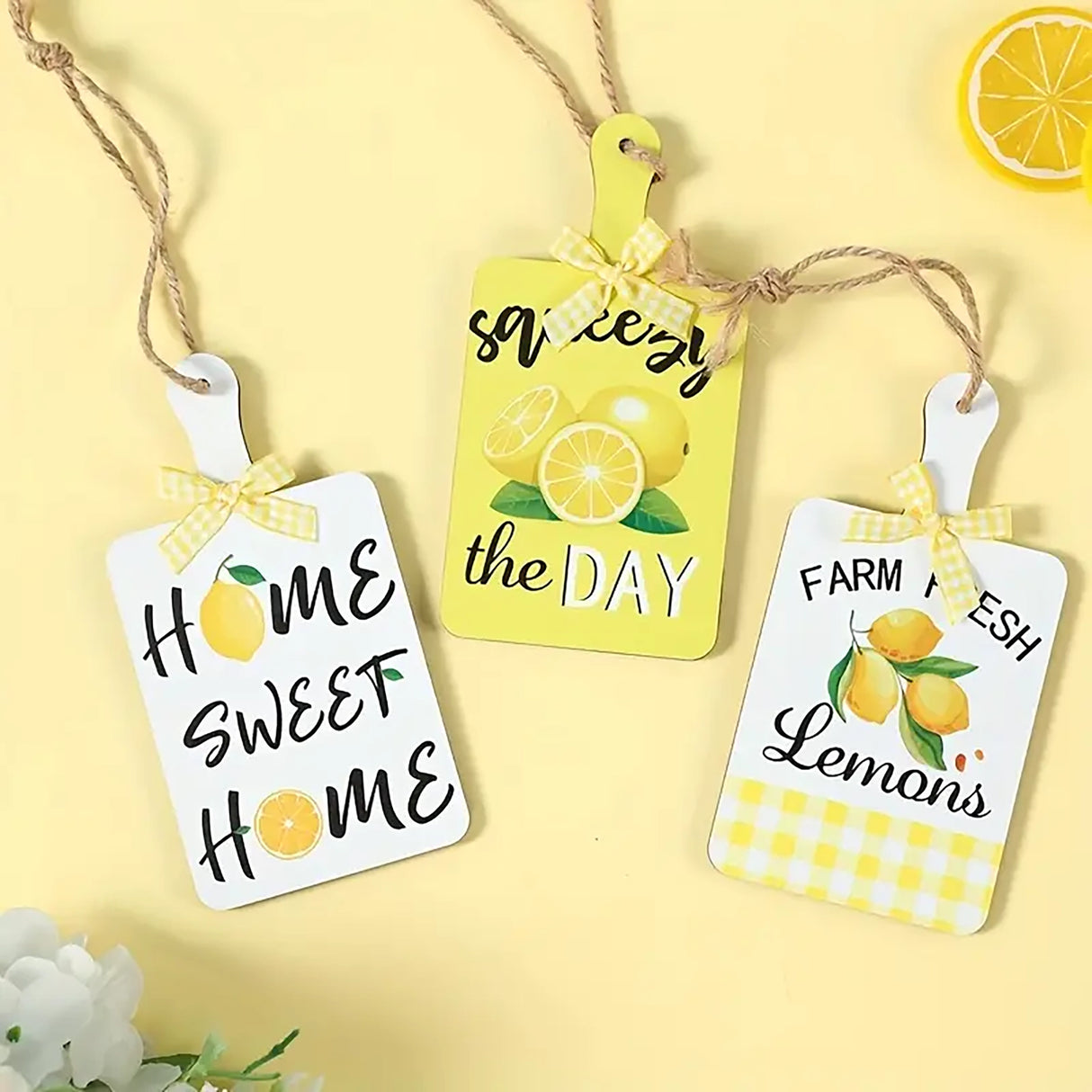 Lemon-Themed Wooden Signs