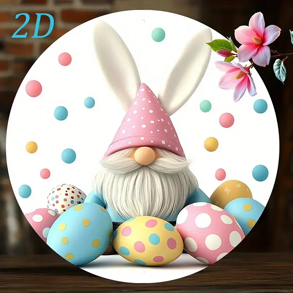 *Bunny Dwarf Easter Metal Sign