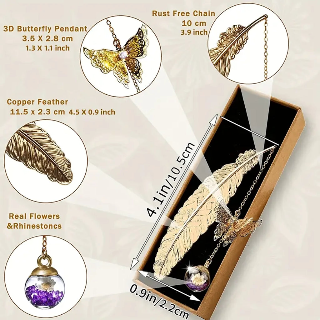 Feather 3D Butterfly Pendant