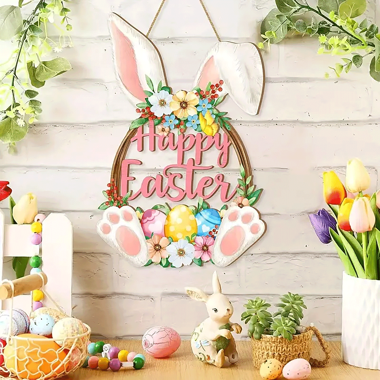 Easter Bunny Decorative Door Sign