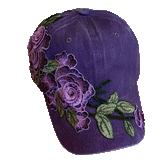 Ladies Flower Embroider Baseball Hat