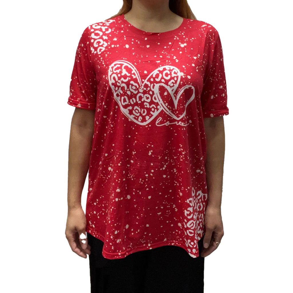 Rita Red Heart Fashion T-Shirt