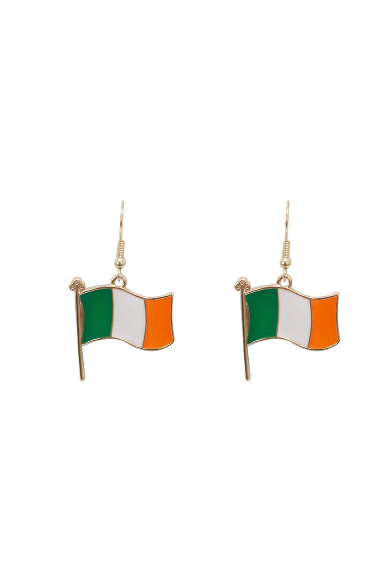 Irish Flag Hook Earrings