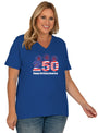 250 American Birthday Short Sleeve V Neck