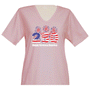 250 American Birthday Short Sleeve V Neck
