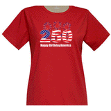 250 American Birthday Short Sleeve Scoop Neck