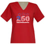 250 American Birthday Short Sleeve V Neck