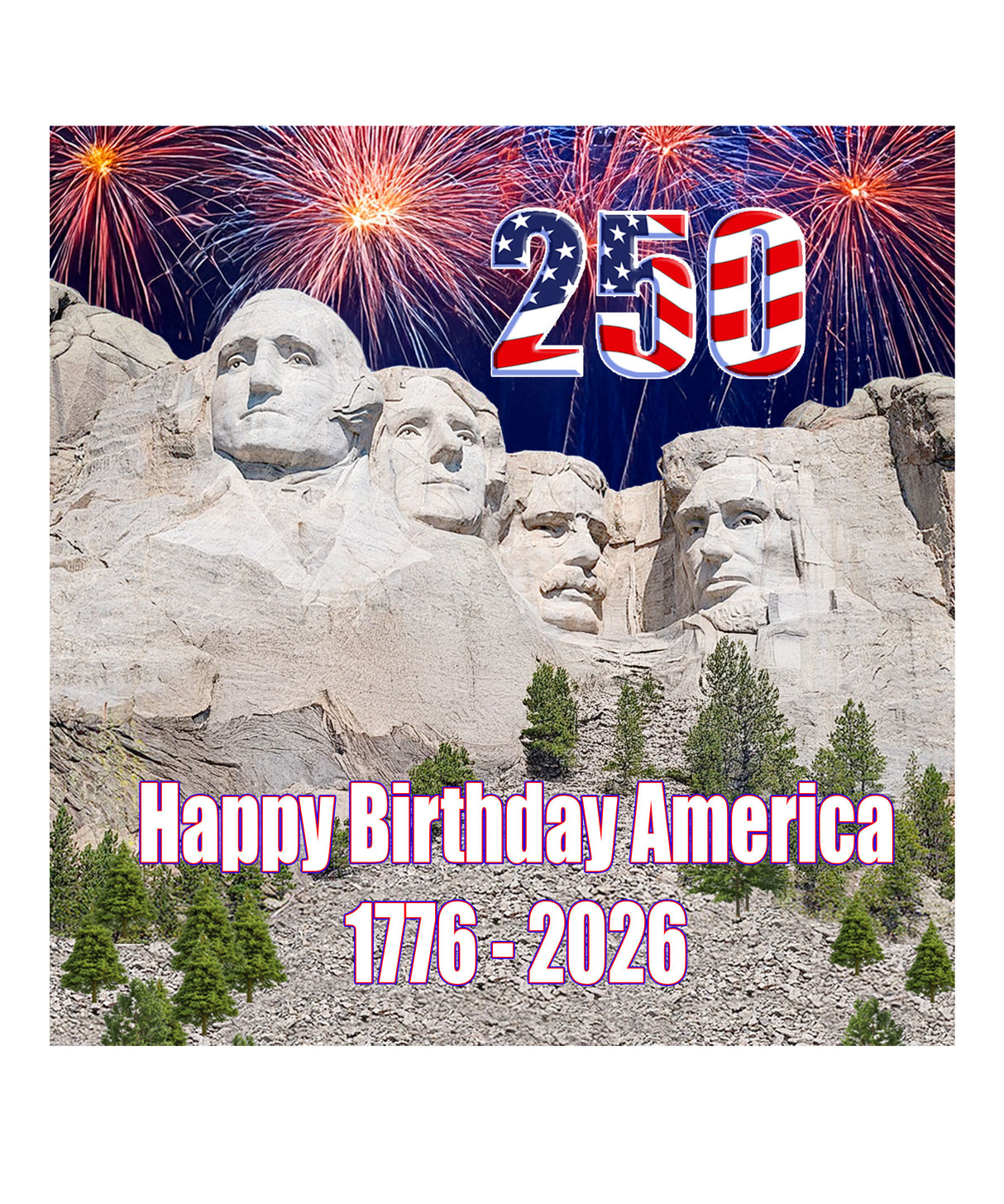 250 American Birthday microfiber cloth