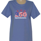250 American Birthday Short Sleeve Scoop Neck