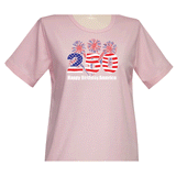 250 American Birthday Short Sleeve Scoop Neck