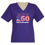 250 American Birthday Short Sleeve V Neck