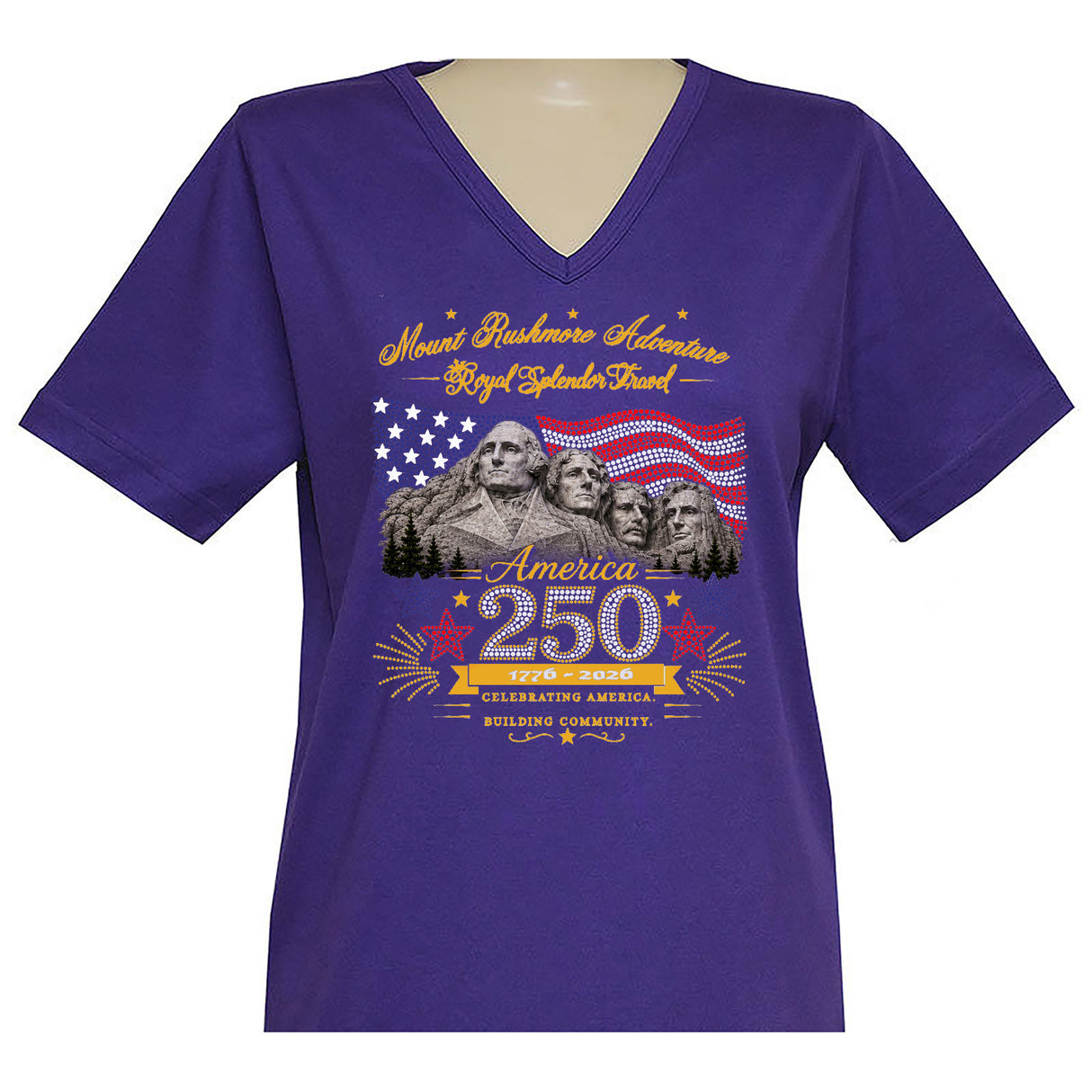 Royal Rushmore Short Sleeve V Neck